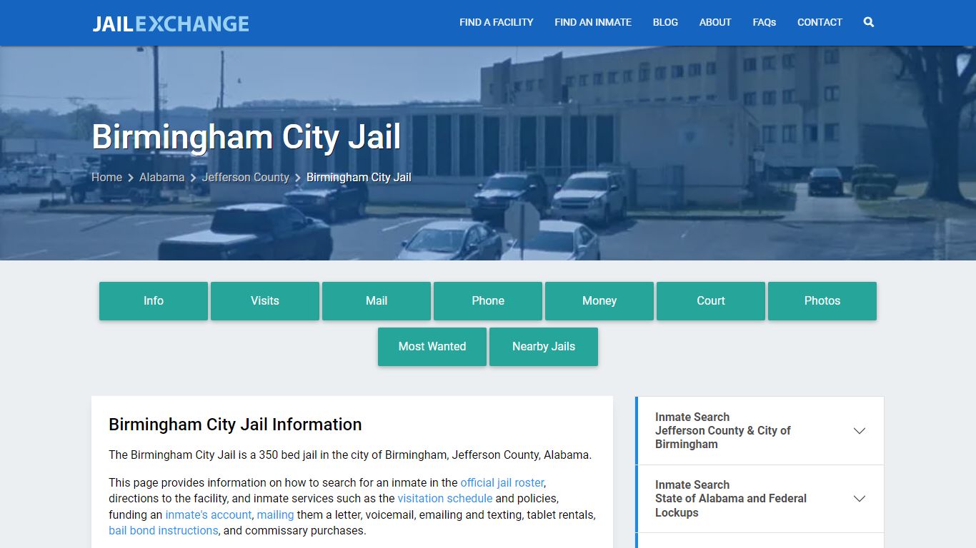 Birmingham City Jail, AL Inmate Search, Information